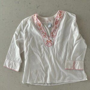 3/4 length embroidered shirt